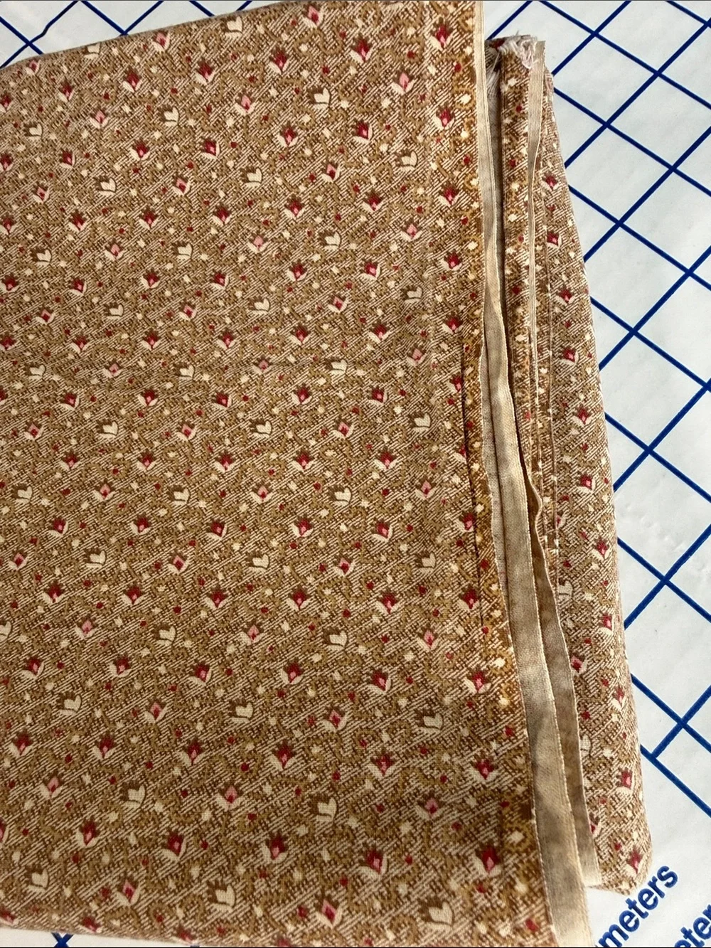 Vintage 2003 Carol Endres Fabric 1 3/4 Yds Spectrix Cabin Cloth Calico Cotton